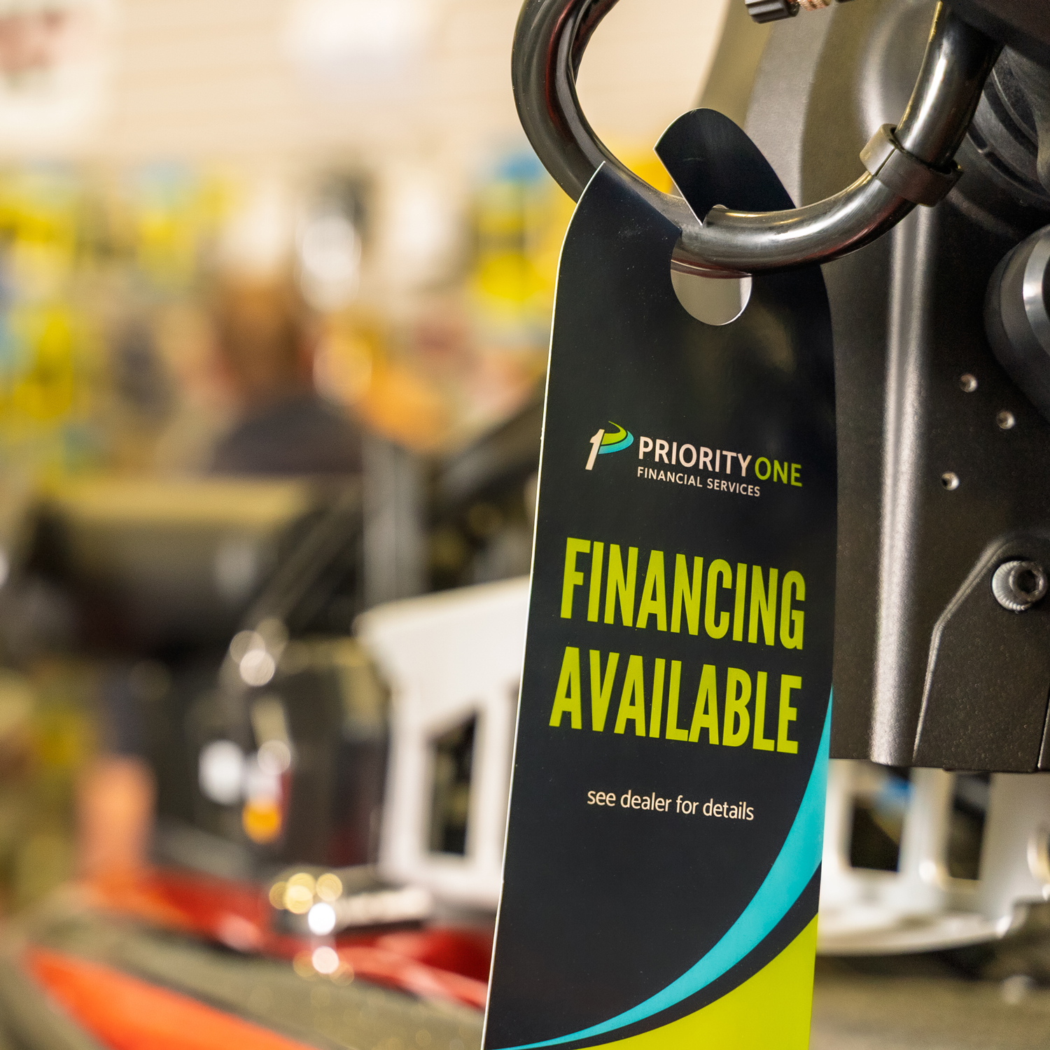 Financing available sign on equipment.