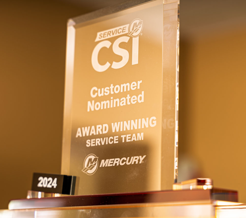 Award trophy for customer-nominated service team.